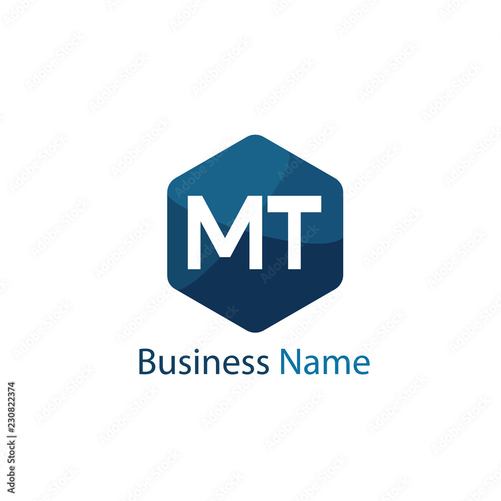Initial Letter MT Logo Template Design Initial Letter MT Logo Template Design