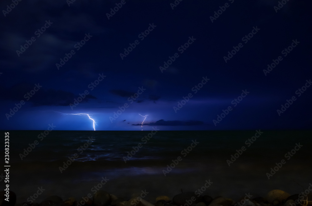 lightning at sea