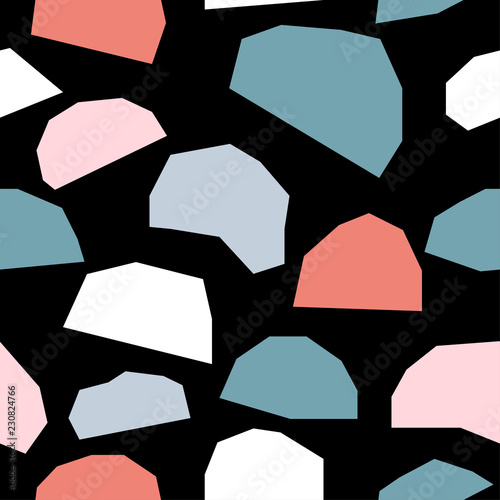 Abstract handmade seamless pattern. Childish craft wallpaper for birthday card, baby nappy, school party advertising, shop sale poster, holiday wrapping paper, textile, bag print, t shirt etc.