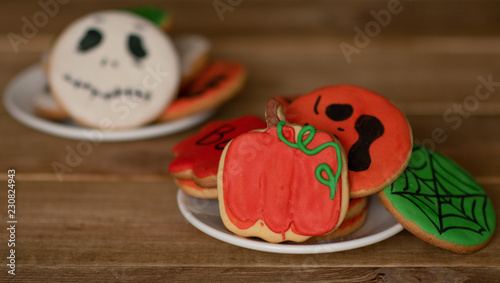 colorful bright cookies for halloween , selective focus.