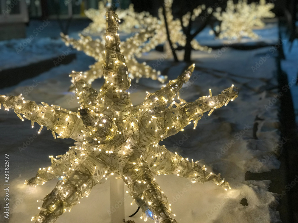 Christmas Lights in Snow Christmas Lights in Snow
