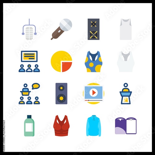 presentation icons set. symbol, girl, sweater and businessman graphic works