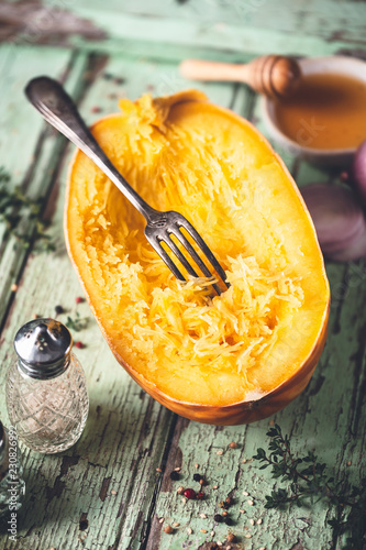 Courge Spaghetti ou Citrouille Spaghetti photo