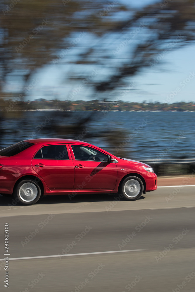 Motion blur of a car
