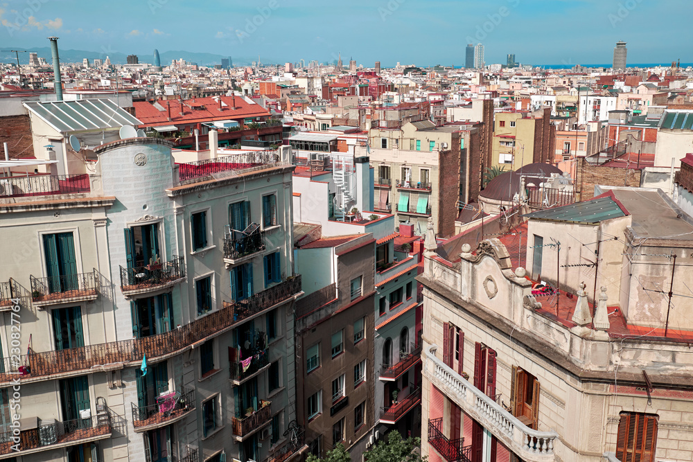 Top view of Barcelona 