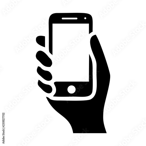 hands hold the smartphone