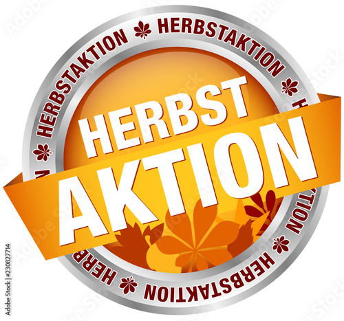 Button Banner "Herbstaktion" silber