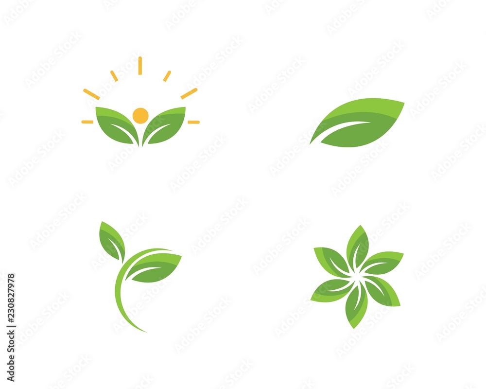 Logos of green leaf ecology nature element Logos of green leaf ecology nature element