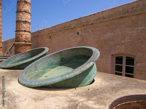 Favignana, Trapani, Italy -  Former tuna fish factory (La Tonnara in Italian) in the Aegadian islands