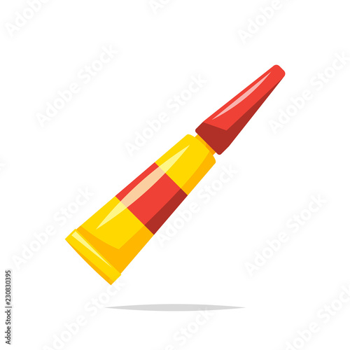 Super glue vector isolated