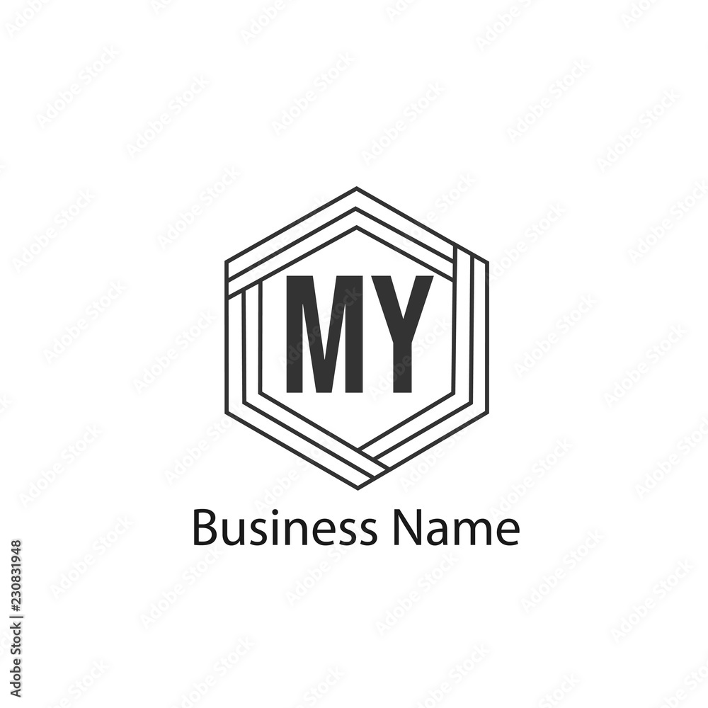 Initial Letter MY Logo Template Design