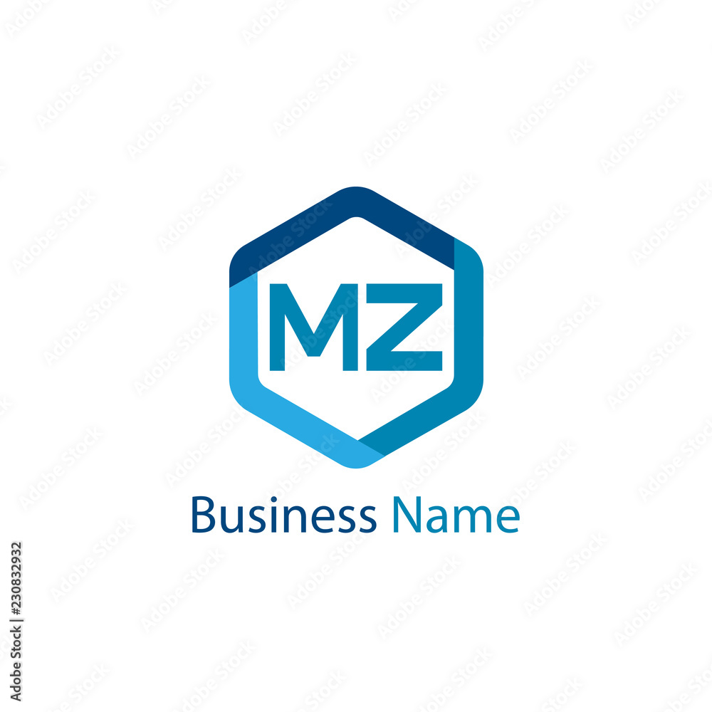 Initial Letter MZ Logo Template Design Initial Letter MZ Logo Template Design