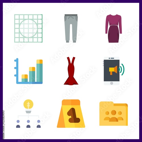 people icons set. studio, statistics, stack and slim graphic works