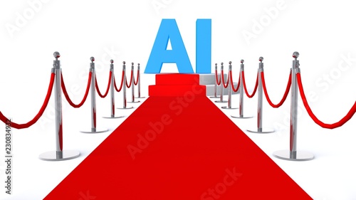 3D illustration of VIP artificial intelligence