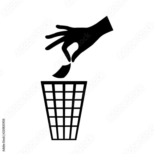Recycling sign icon , Do not litter sign , Trash can garbage