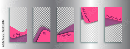 Trendy editable templates for instagram stories, design backgrounds for social media. Instagram Stories template. Streaming