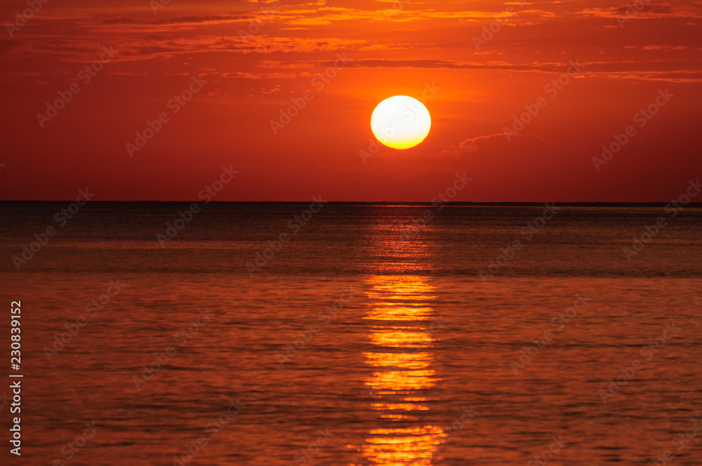 Sunrise on Beach, Samila Beach Songkhla, Thailand