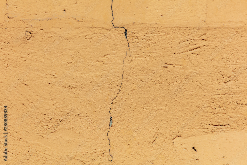 Old wall painted with yellow paint as a background Old wall painted with yellow paint as a background