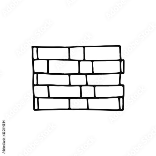tile pavement icon. sketch isolated object black
