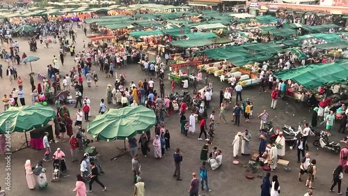 Timelapse footage of Jemaa el-Fnaa Square