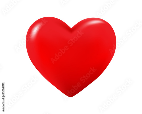 realistic vector red heart