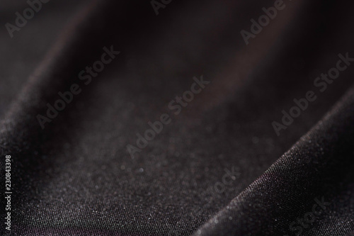 Soft Black Satin Texture Close-up