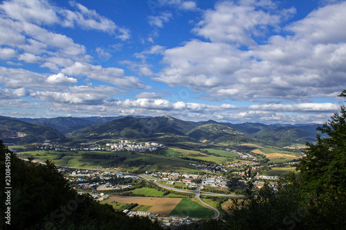 Panoramic view of the village in Slovakia