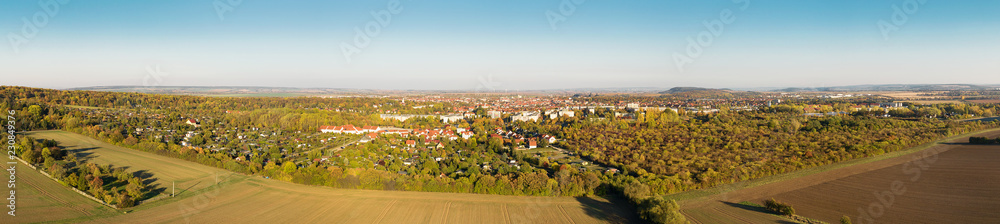 Luftbildaufnahme Stadt Gotha mit Umland, aus Westlicher Richtung aufgenommen.