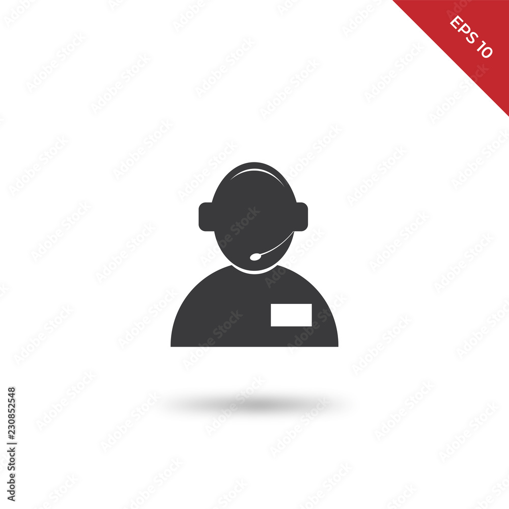 Telemarketer vector icon Telemarketer vector icon