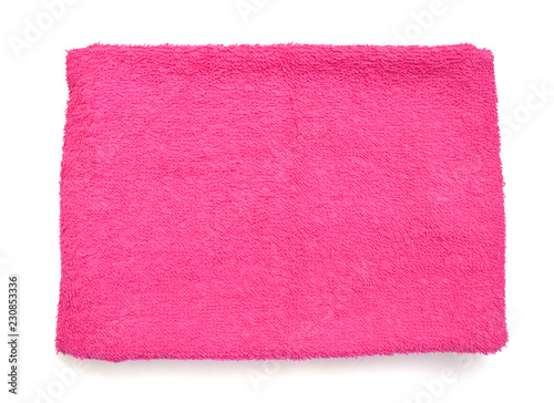 Color towels on a white background