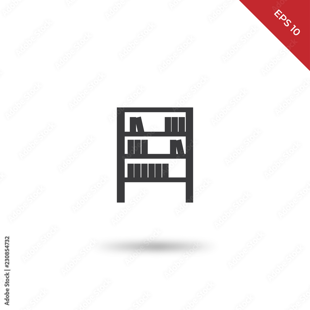 Shelf full vector icon Shelf full vector icon