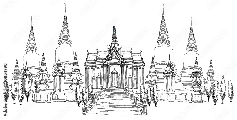 Fototapeta premium Facade of temple