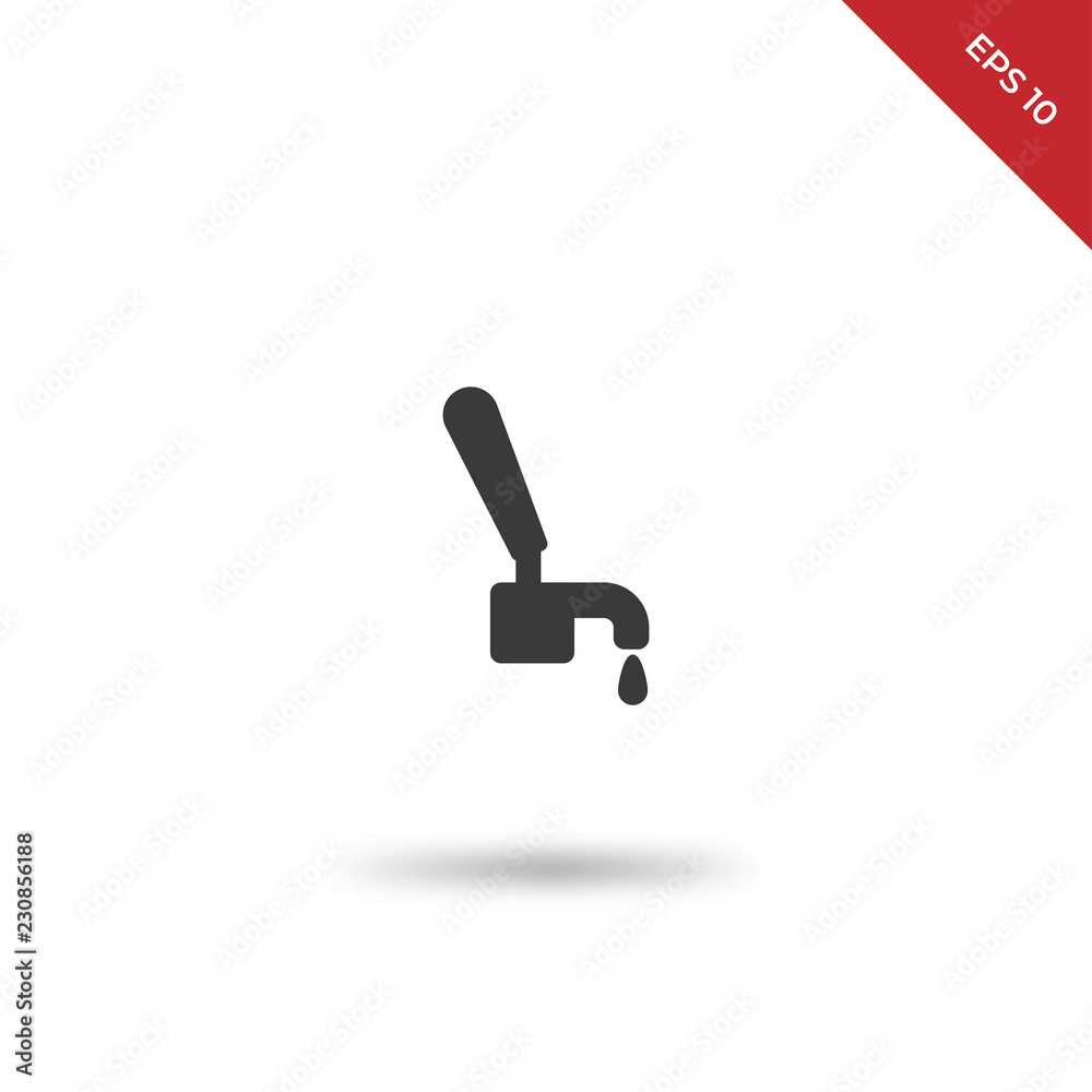 Beer tap vector icon Beer tap vector icon