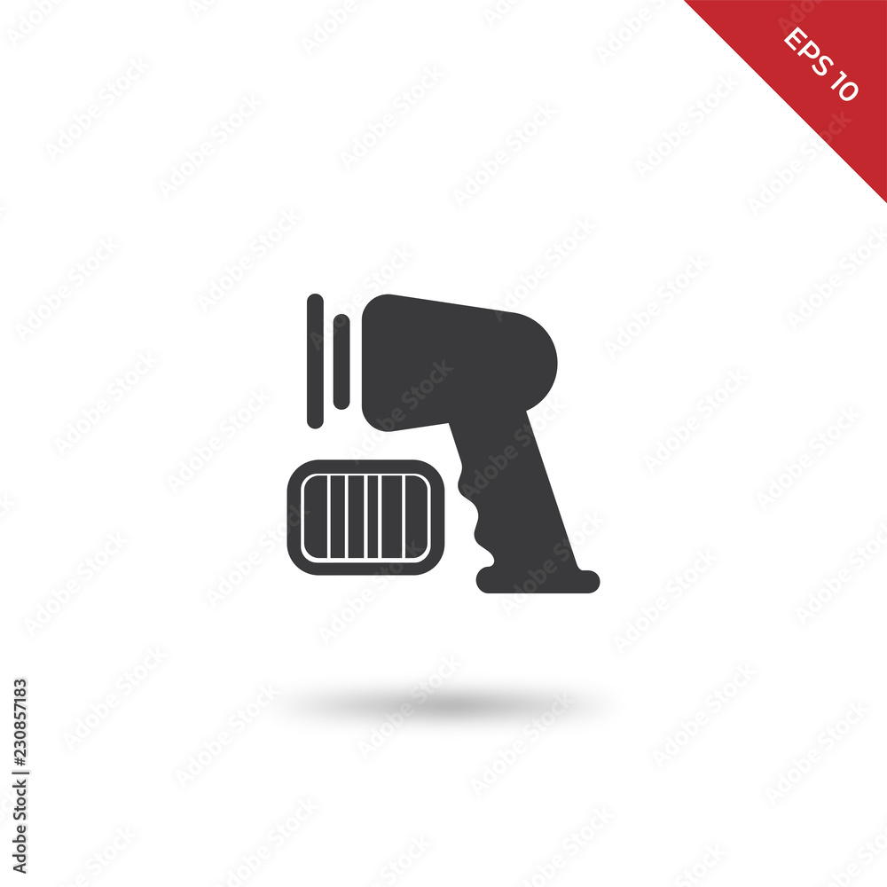 Supermarket scanner vector icon Supermarket scanner vector icon