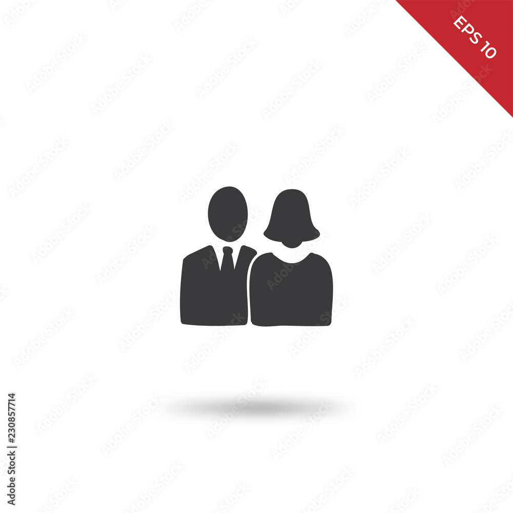 Man, woman vector icon Man, woman vector icon