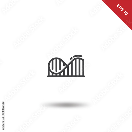 Roller coaster vector icon