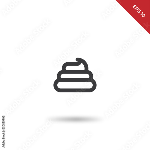 Dog poop vector icon