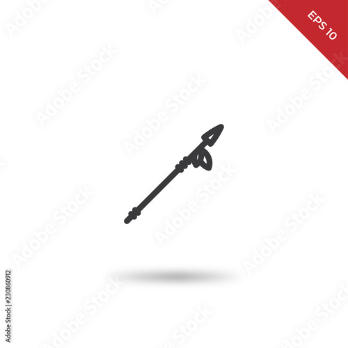 Native american spear vector icon