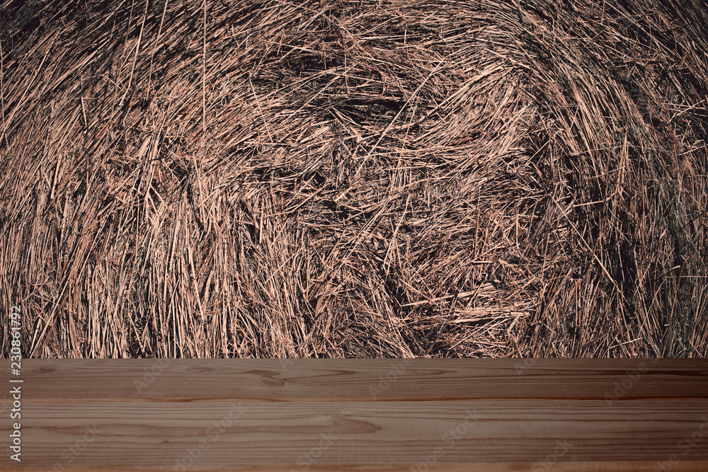 Fototapeta premium table and hay