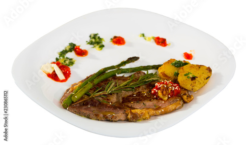 Veal with grilled vegetables