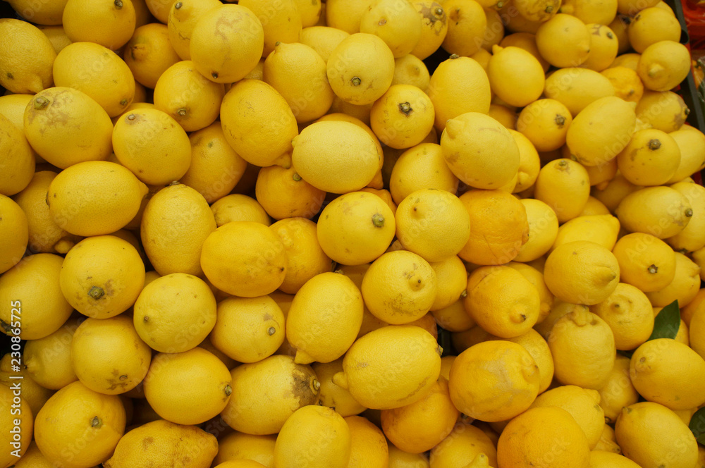 Lots of yellow sour lemons