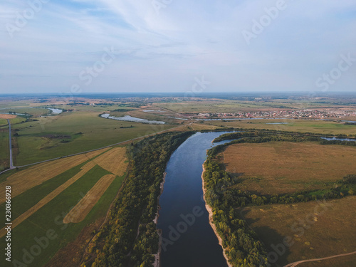 View of the great Oka river from a height © dmitriydanilov62