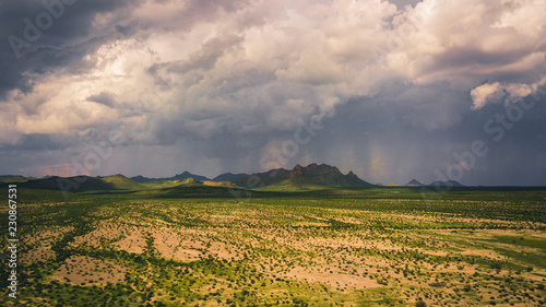desert landscape aerial photo