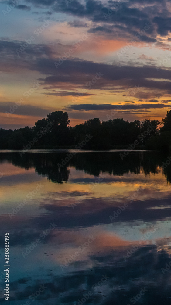 Smartphone HD wallpaper of Beautiful sunset near Plattling - Bavaria - Germany