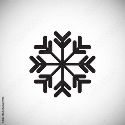 Snow flake on white background icon