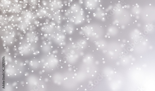 christmas snowfall with bokeh