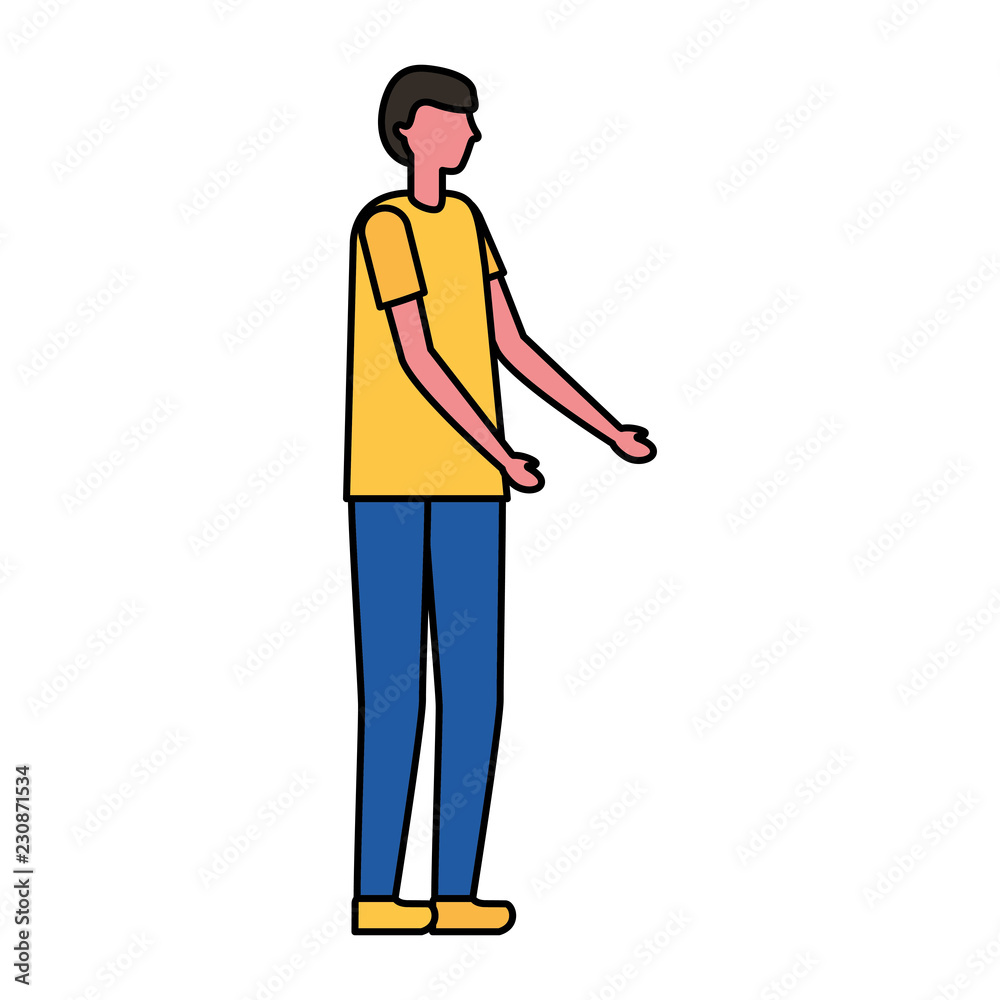 man character on white background man character on white background