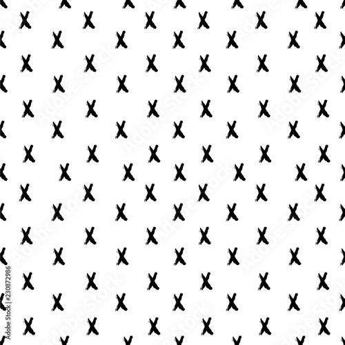 Seamless pattern with hand drawn x marks.