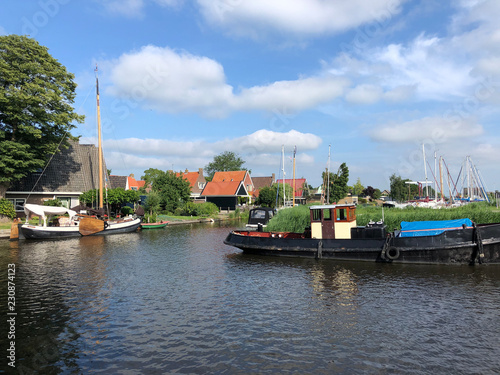 Canal in Workum in Friesland photo