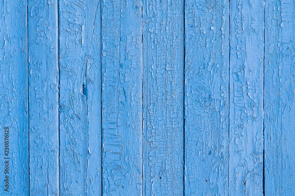 Old wood plank with cracked blue paint background texture Old wood plank with cracked blue paint background texture